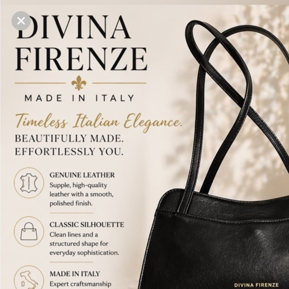 Divina Fireeze leather structured beautiful purse. - Picture 4 of 12